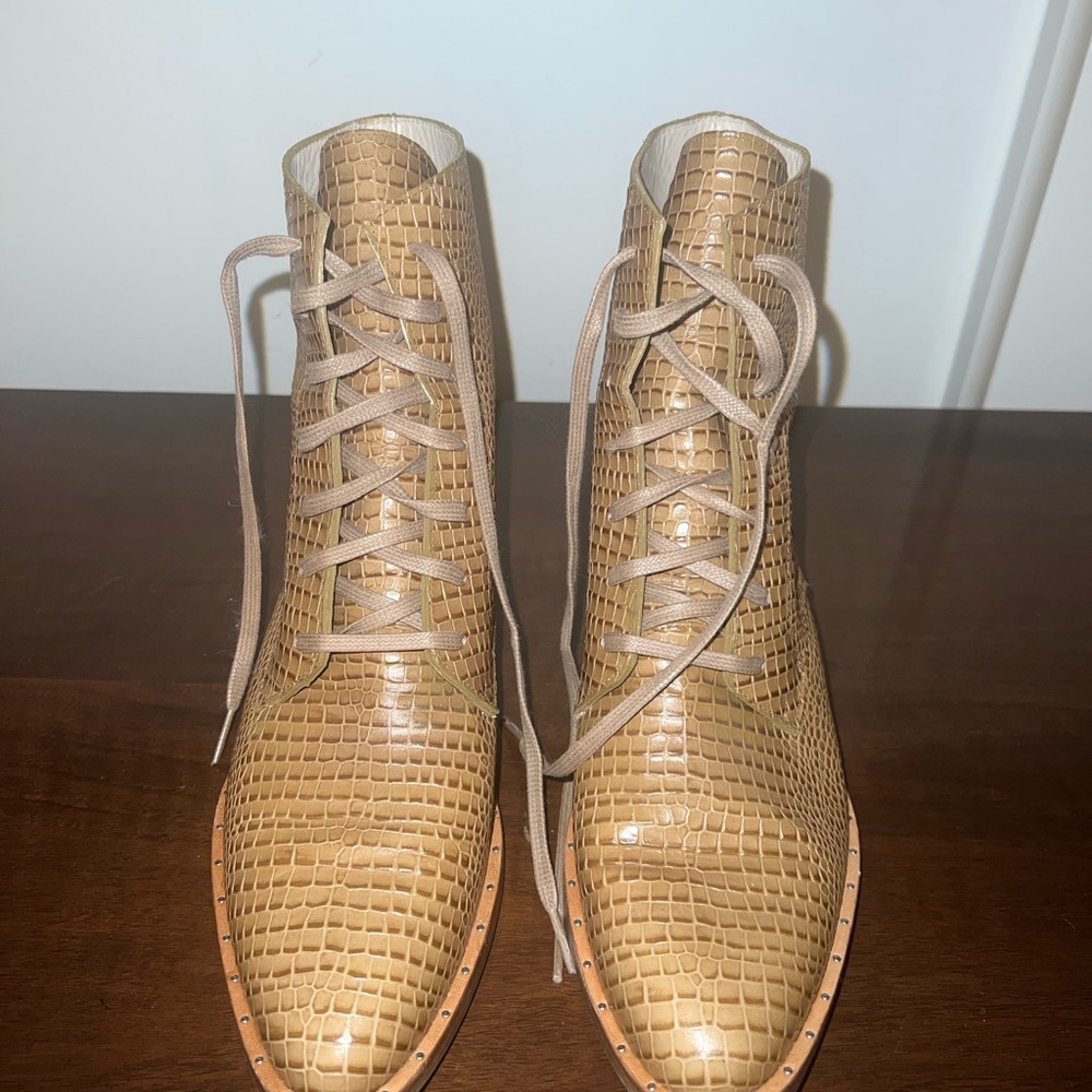 Freda Salvador croc embossed tan boots - Picture 5 of 5